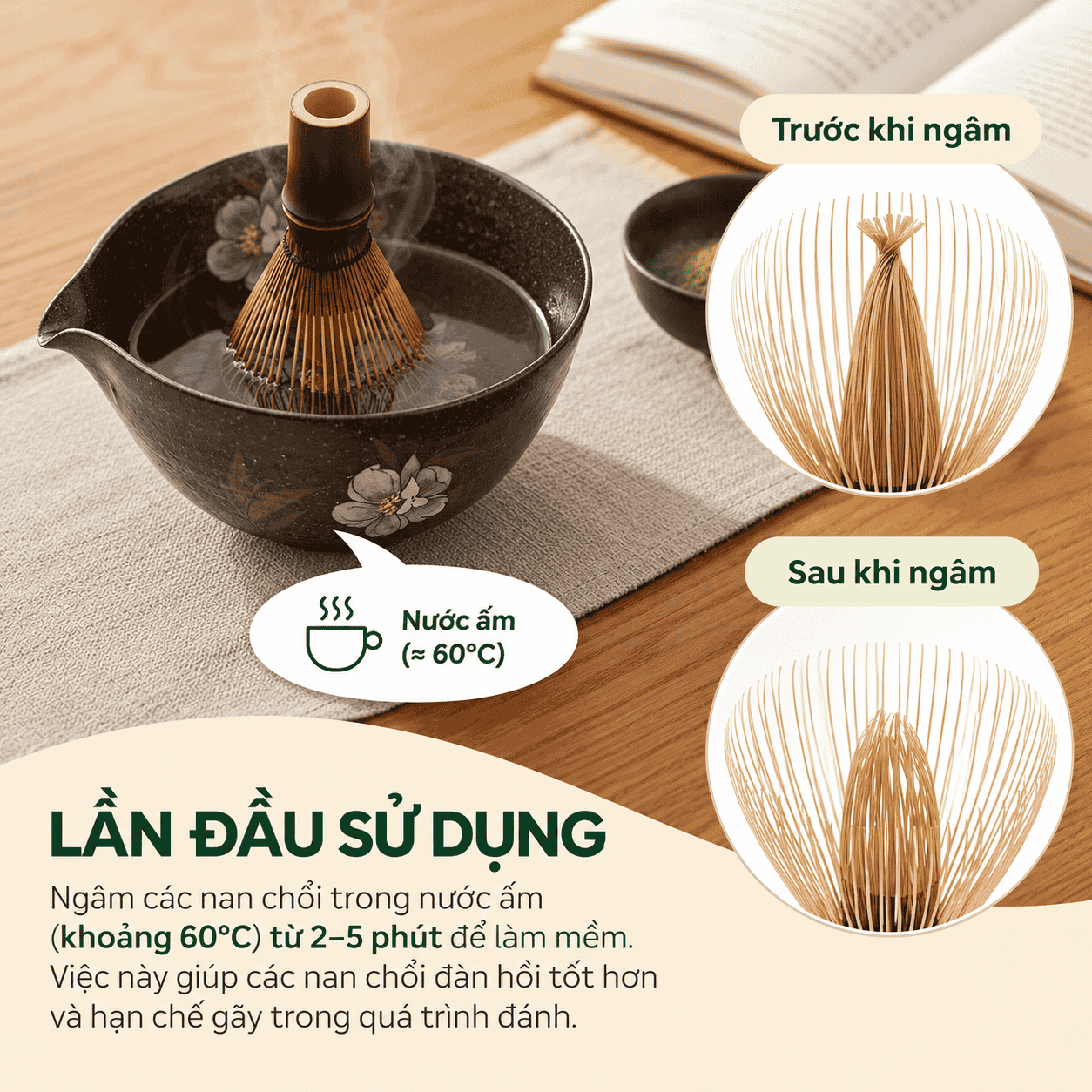 Chổi Đánh Matcha Shin Chasen Hoshiko SCS1 - Chổi Shin Đánh Bọt Matcha Cao Cấp Nhật Bản Thủ Công - Ảnh 13