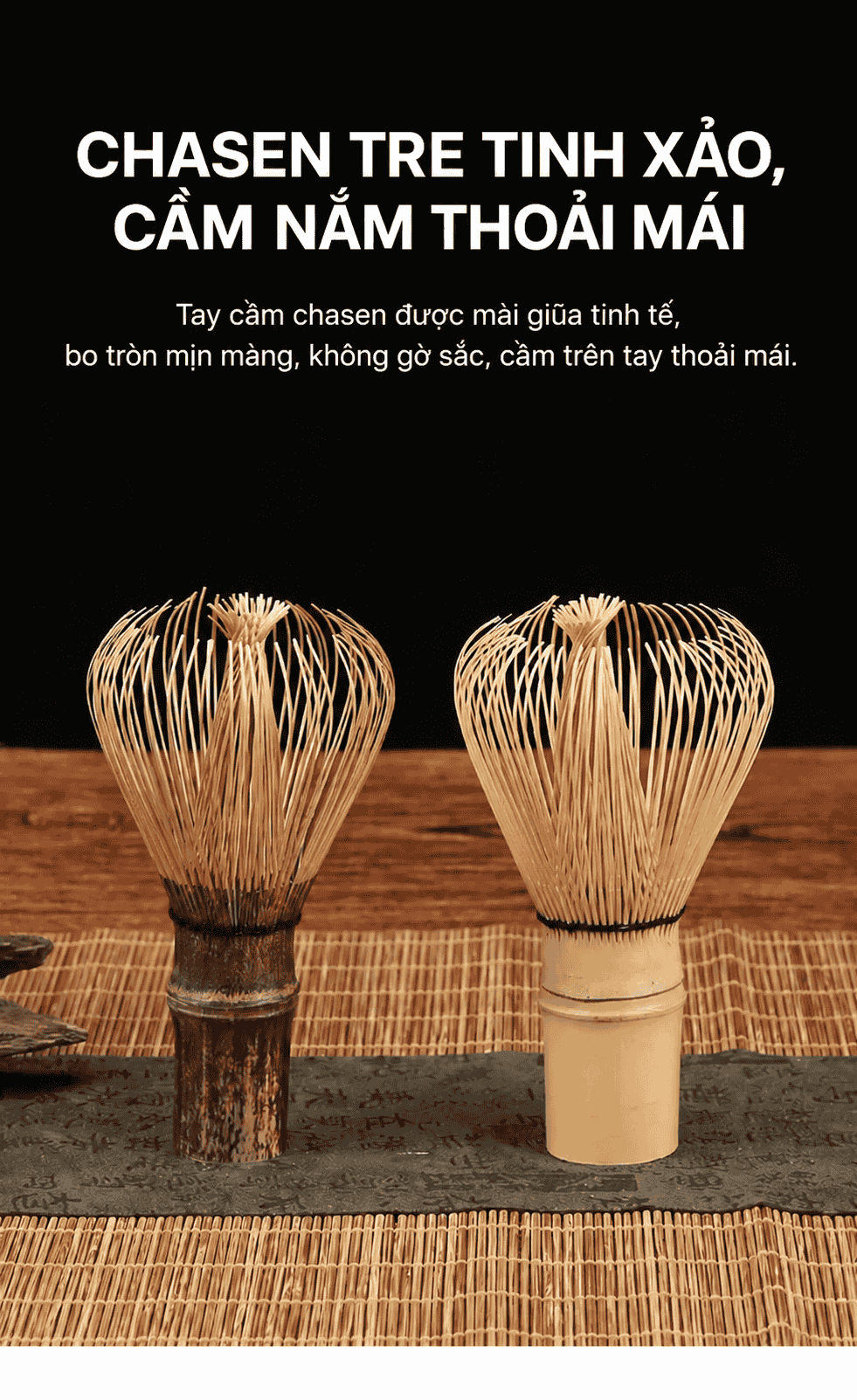 Chổi Đánh Matcha Shin Chasen Hoshiko SCS1 - Chổi Shin Đánh Bọt Matcha Cao Cấp Nhật Bản Thủ Công - Ảnh 10