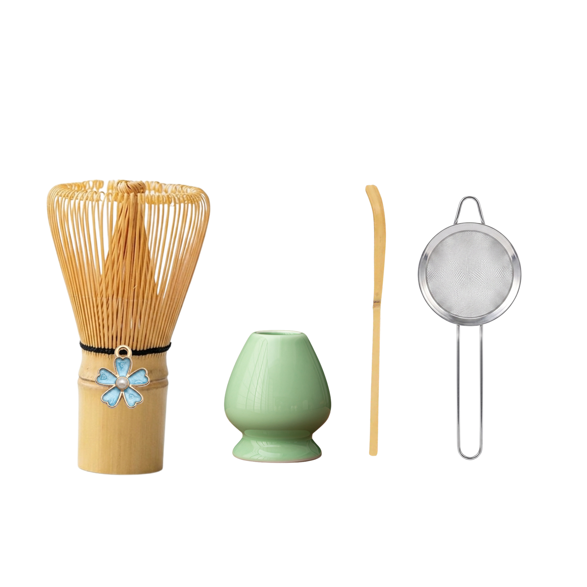 Combo Chổi Chasen Đánh Matcha, Đế Gác Chổi, Thìa Tre, Rây Lọc Inox Giá Rẻ Chính Hãng Phong Cách Nhật Bản - Ảnh 8